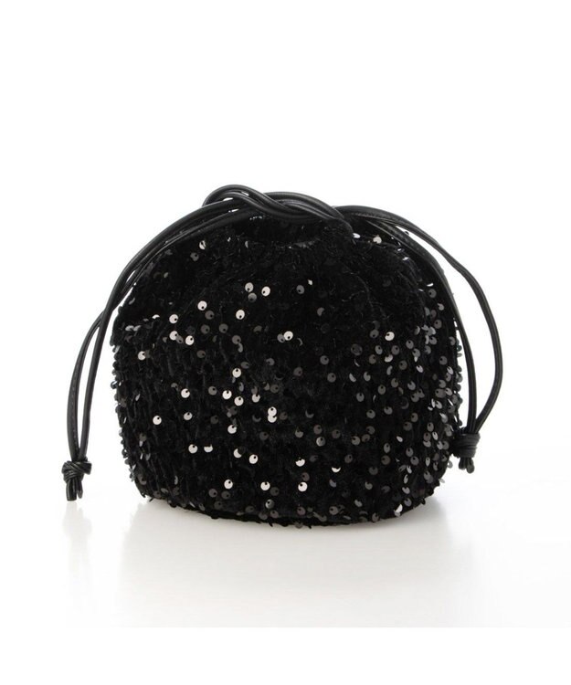 UNBILLION cachecache ベルベットスパンコールドロストバッグ ブラック