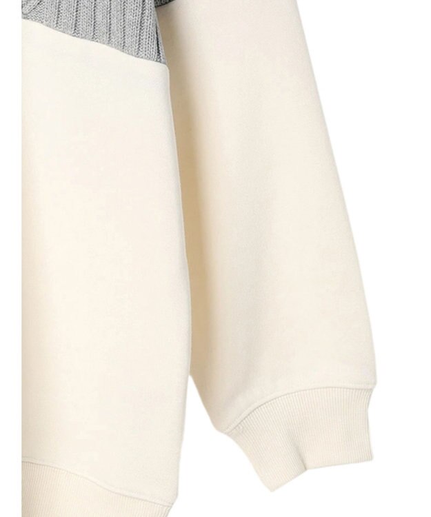 CRAFT STANDARD BOUTIQUE ニットドッキング裏毛プルオーバー Light Gray Mixture