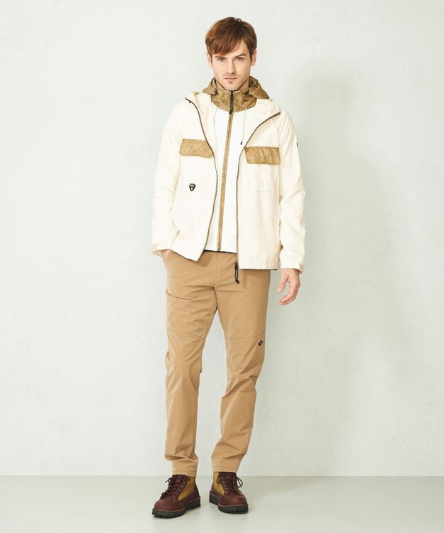 JOSEPH ABBOUD MOUNTAIN 【UNISEX】軽量/撥水 リップワッシャーコンビ マウンテンパーカー ホワイト系
