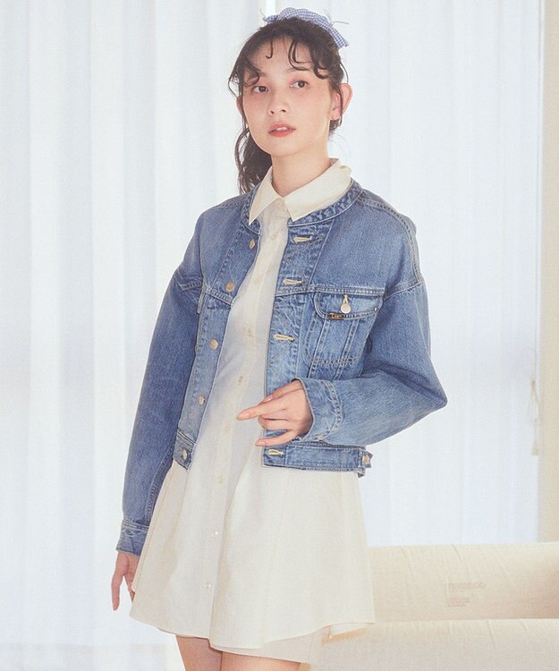 earth music&ecology Ｌｅｅ　×　ｅ．ｍ．ａ．ｅ．　ライダースジャケット Indigo