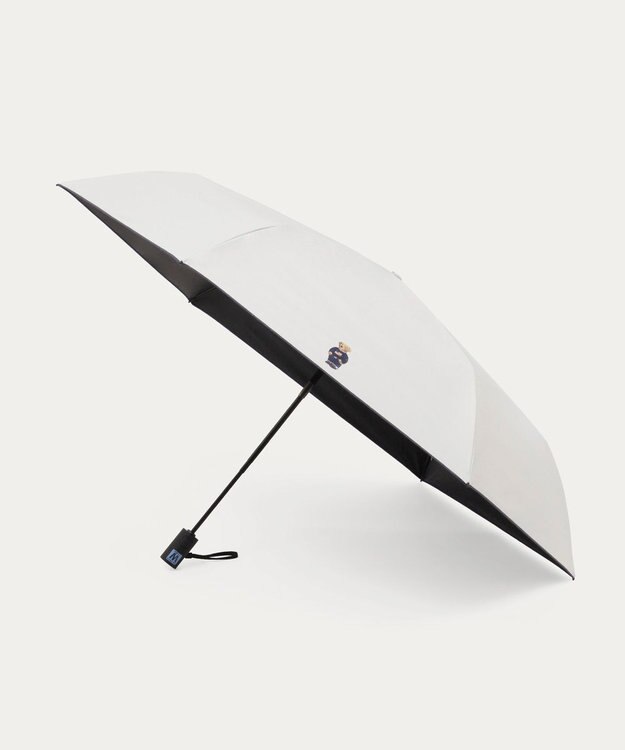 MOONBAT 【遮光率100％/遮熱/UV/自動開閉】POLO RALPH LAUREN（ポロ ラルフローレン）晴雨兼用日傘  ポロベア 折りたたみ傘 ユニセックス オフホワイト