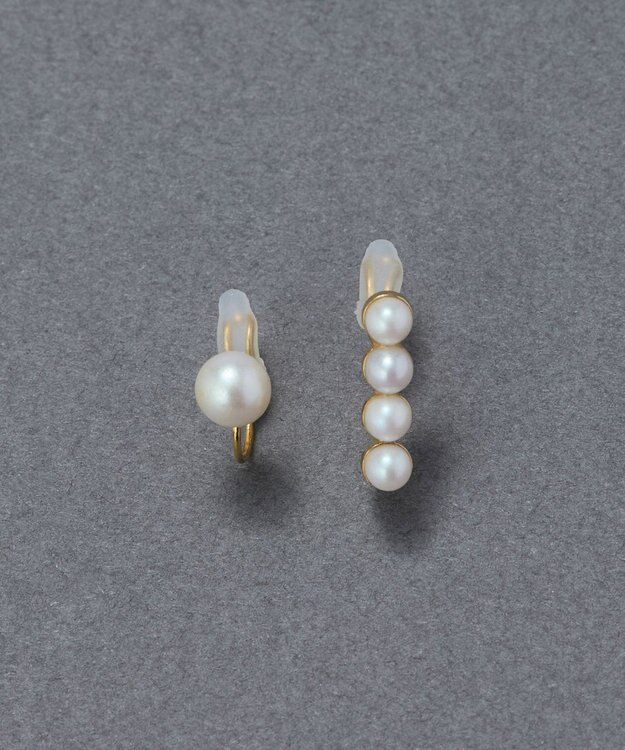 Phoebe 【金属アレルギー対応】2setラインパールイヤーカフ　ゴールド/ニッケルフリー ゴールド