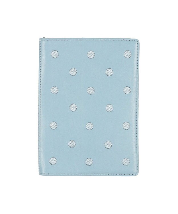 UNBILLION ペルケ perche / ドット刺繍B6手帳カバー サックスブルー