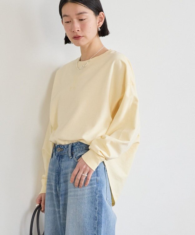 AMERICAN HOLIC ピグメント加工裏毛ルーズプルオーバー Yellow