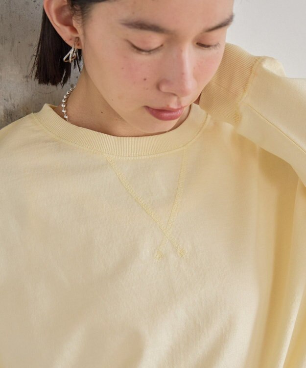 AMERICAN HOLIC ピグメント加工裏毛ルーズプルオーバー Yellow