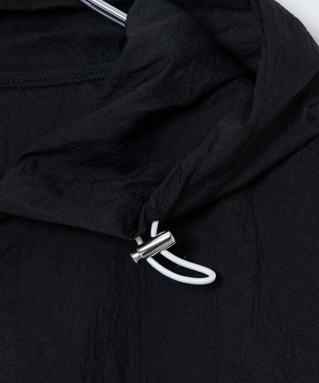 WEGO シアーナイロンラインショートパーカー ブラック