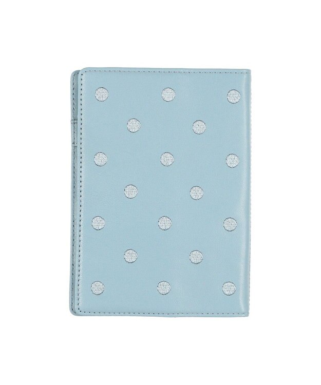 UNBILLION ペルケ perche / ドット刺繍B6手帳カバー サックスブルー