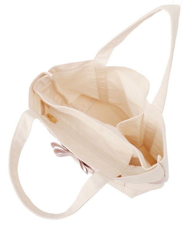 Maison de FLEUR マルチポケット帆布トートSバッグ Ivory