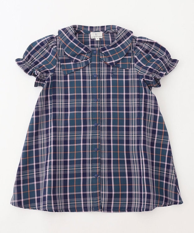 組曲 KIDS 【90-100cm】ブリティッシュ ワンピース パープル系3