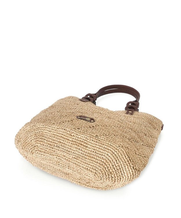 IBIZA ラフィア　セミショルダーバッグ 濃茶