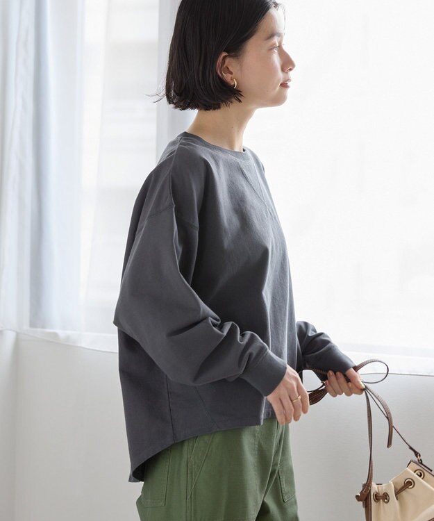 AMERICAN HOLIC ピグメント加工裏毛ルーズプルオーバー Charcoal Gray