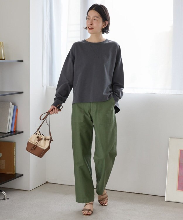 AMERICAN HOLIC ピグメント加工裏毛ルーズプルオーバー Charcoal Gray