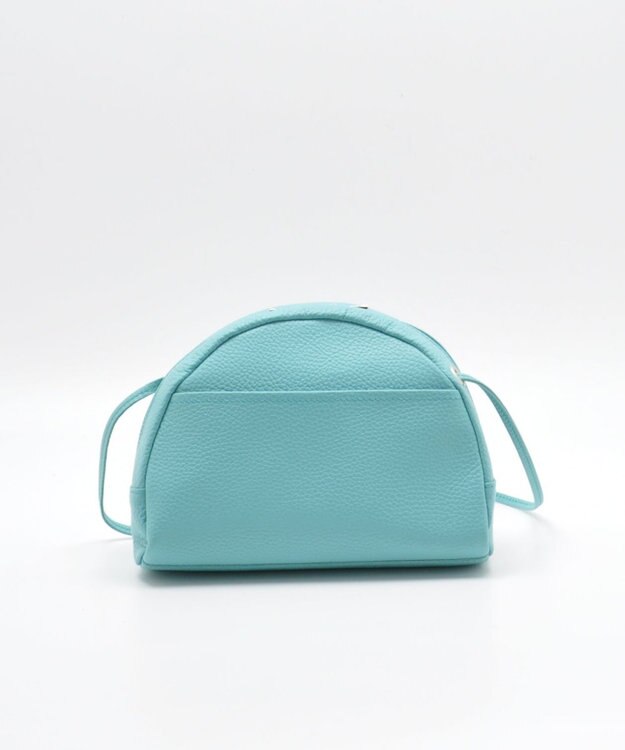 blancle シュリンクレザー ハーフサークルショルダー ロビンエッグブルー