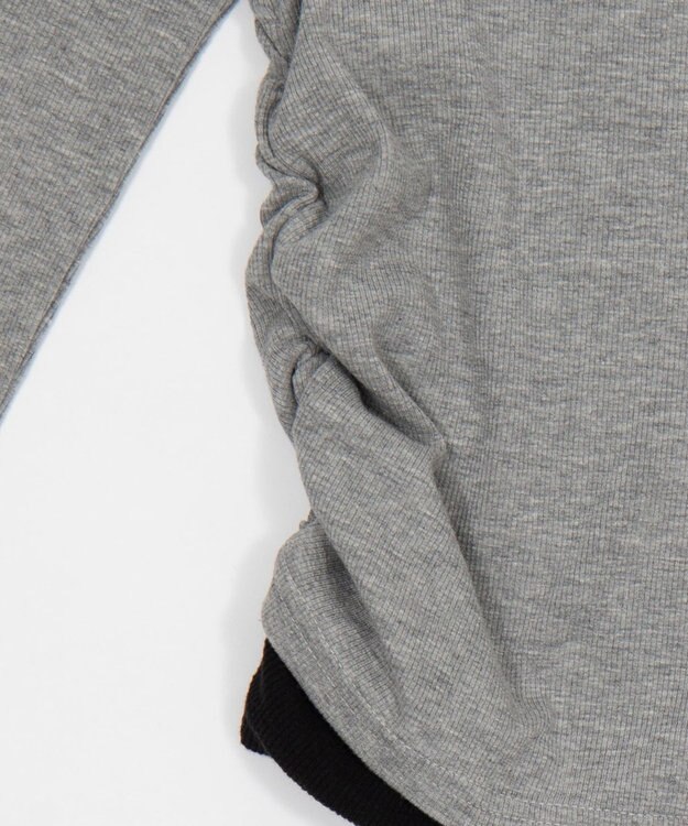 WEGO カーデドッキングレイヤードロンT 杢グレー