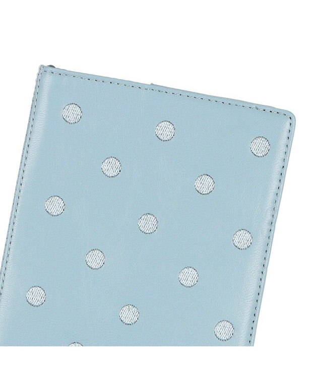UNBILLION ペルケ perche / ドット刺繍B6手帳カバー サックスブルー