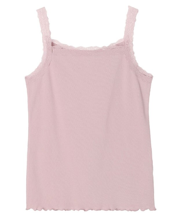 earth music&ecology ２ＷＡＹスクエア＆Vネックネックレースタンクトップ Pink