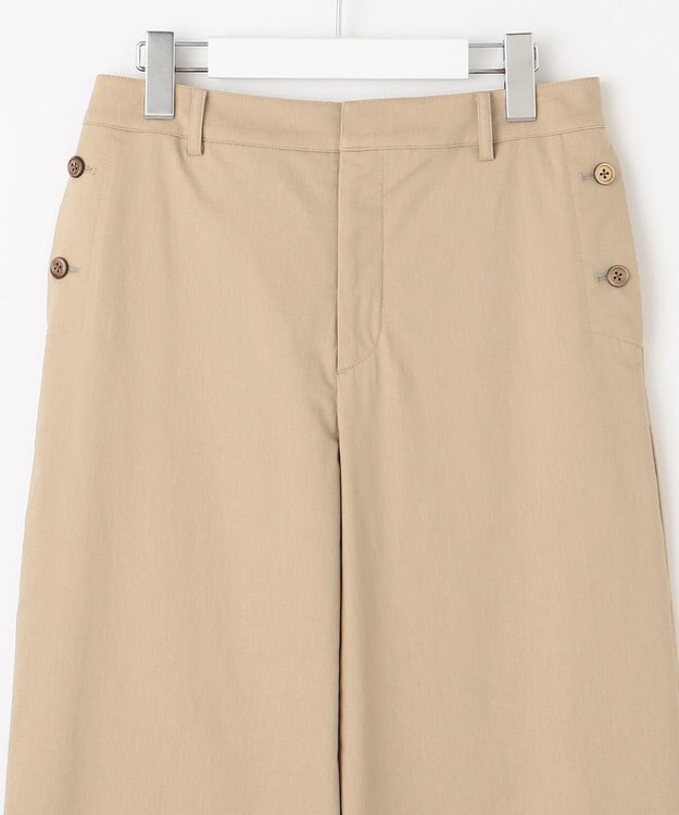 J.PRESS LADIES 【洗える・セットアップ対応】セルロースリネンストレッチ セミワイド パンツ ベージュ系