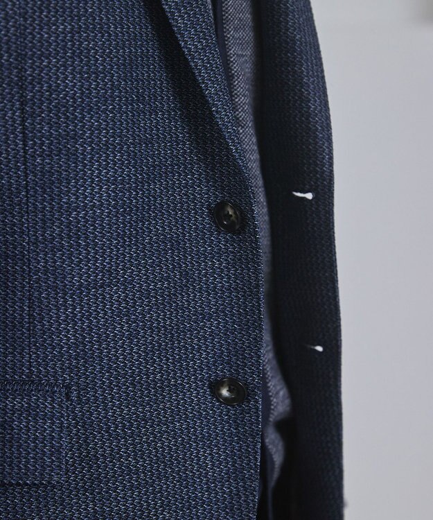 GOTAIRIKU カーディガンジャケット秋冬版【洗える/シワになりにくい/ストレッチ】リンクス BIZ ジャケット ダルブルー系8