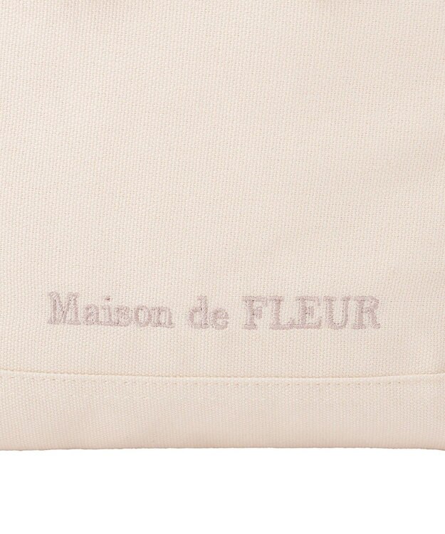 Maison de FLEUR マルチポケット帆布トートSバッグ Ivory