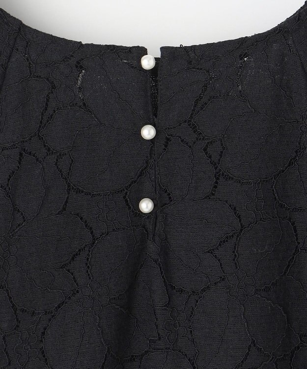 ANY SIS S 【洗える】ラグランレースＴ ブラウス ブラック