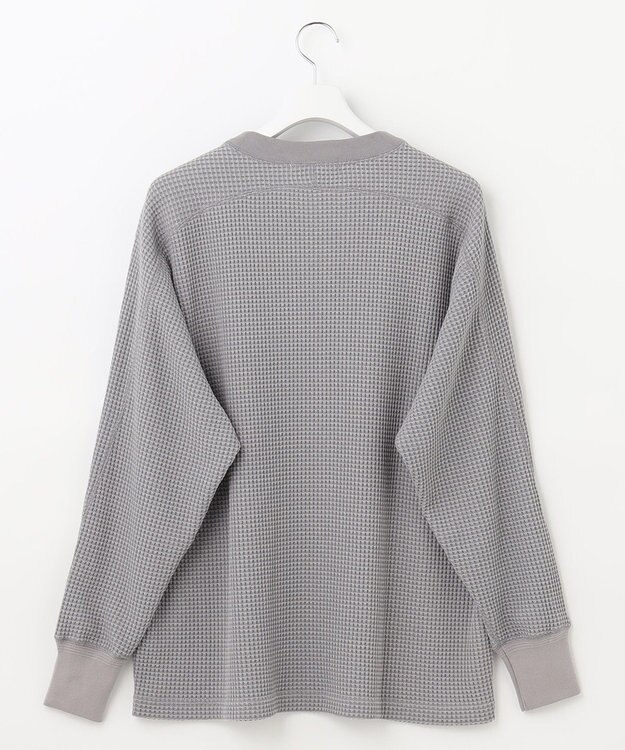 UNFILO MENS イージーケア ワッフル クルーネック [23年春夏商品] グレー