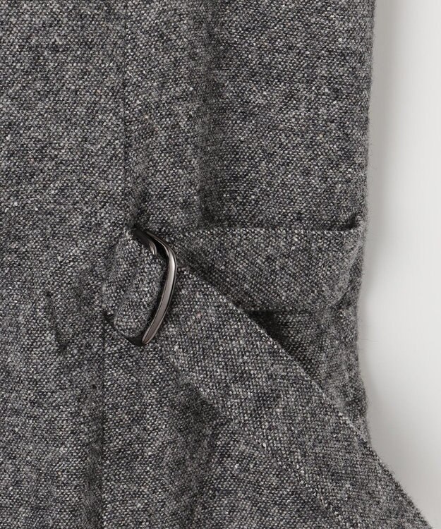 J.PRESS LADIES S シルクネップ ツイード ジャンパースカート ライトグレー系