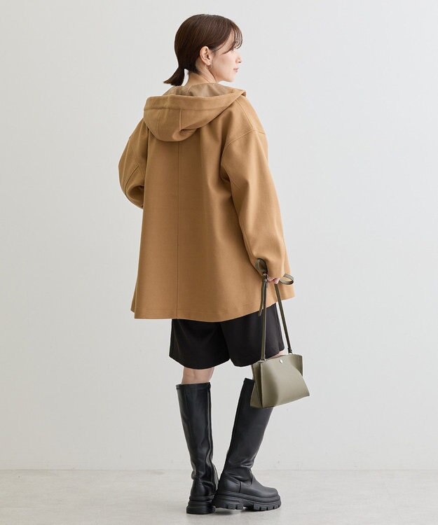 Green Parks フード取り外しハーフコート Camel