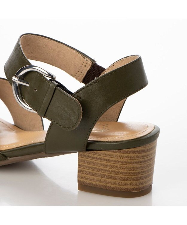 ing <ing>【WEB限定】【3E】ストラップクロスサンダル カーキ