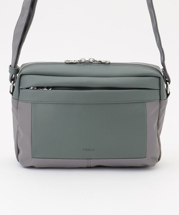 Y'SACCS ブロックモチーフショルダー ライトグリーン
