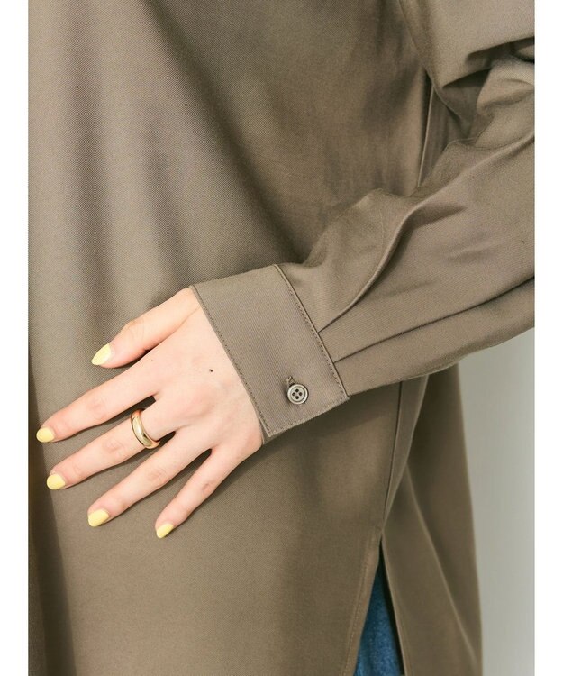 CRAFT STANDARD BOUTIQUE バックプリーツシャツ Khaki