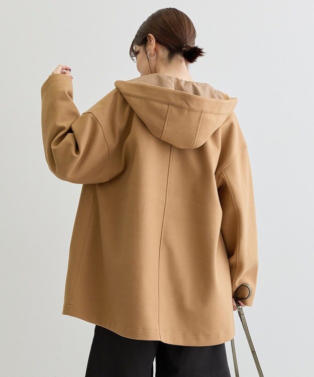 Green Parks フード取り外しハーフコート Camel