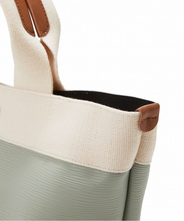 TOPKAPI 【Breath TOPKAPI】リプルネオレザー A4トートバッグ グリーングレー