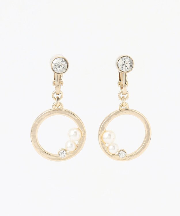 ANY SIS リングジュエル調 イヤリング ライトゴールド