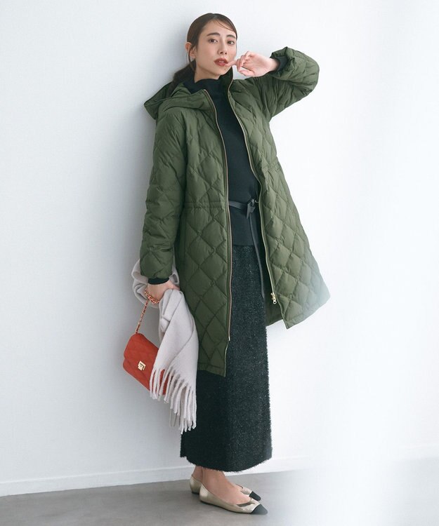 UNFILO 【VERY ベストダウン大賞 コスパ賞】TAION×UNFILO Aラインコート カーキ