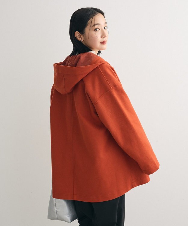 Green Parks フード取り外しハーフコート Orange