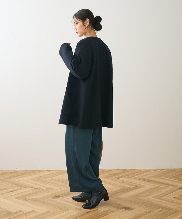 Green Parks フード取り外しハーフコート Dark Navy