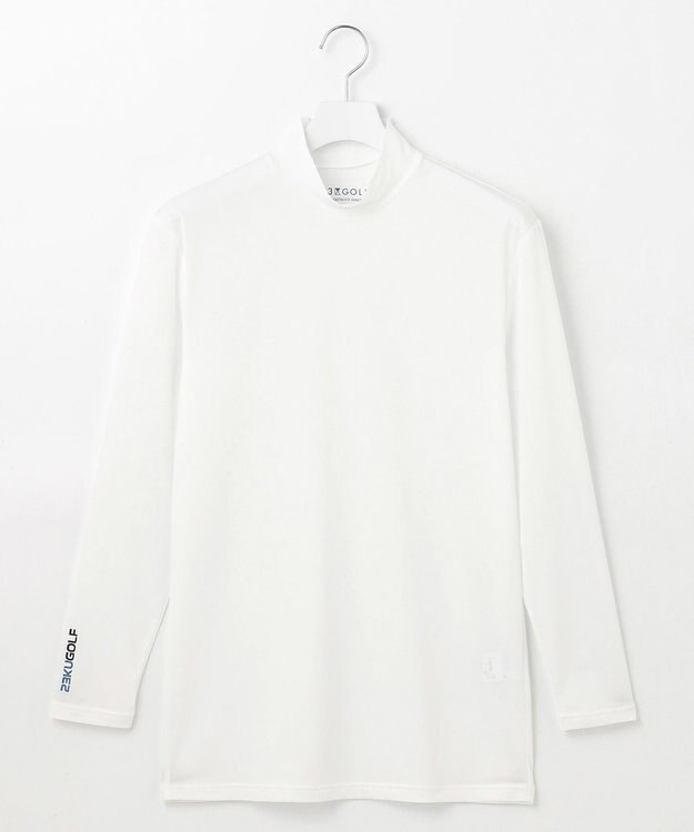 23区GOLF 【MEN】【吸水速乾/UVケア】30デニール 無地モックネックインナーシャツ ホワイト系
