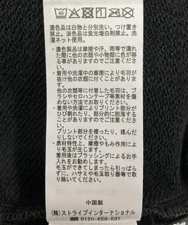 Green Parks ＦＡＮＴＡＳＩＡ／フロッキープリントスウェット Black