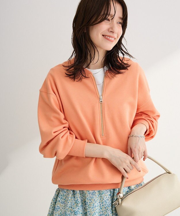 Green Parks ハーフＺｉｐ裏毛プルオーバー Orange