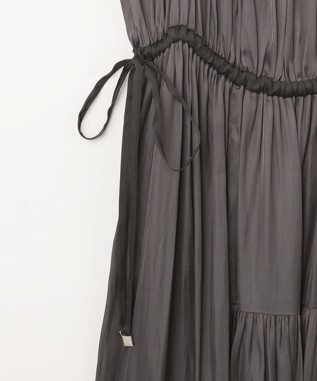 GRACE CONTINENTAL ギャザーキャミソールワンピース グレー