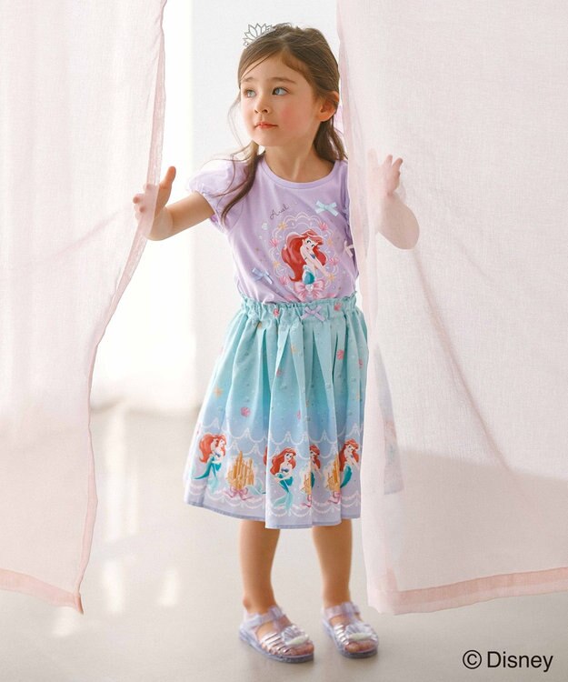 ANY KIDS 【ディズニープリンセス/フローズン】アート プリント Tシャツ ラベンダー<アリエル>