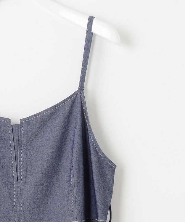 ANY SIS S 【洗える】ライトデニムライクシャンブレー キャミワンピ シャンブレー