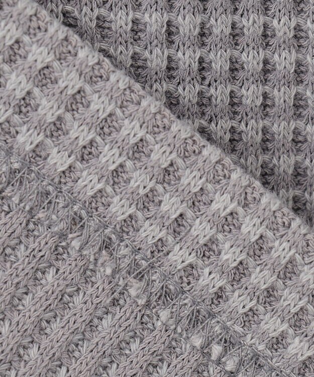 UNFILO MENS イージーケア ワッフル クルーネック [23年春夏商品] グレー