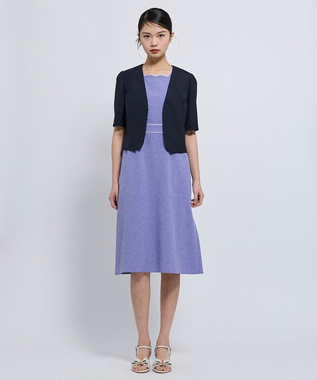 TOCCA 【松木育未さん着用】FLORAL SILHOUETTE ドレス ブルー系