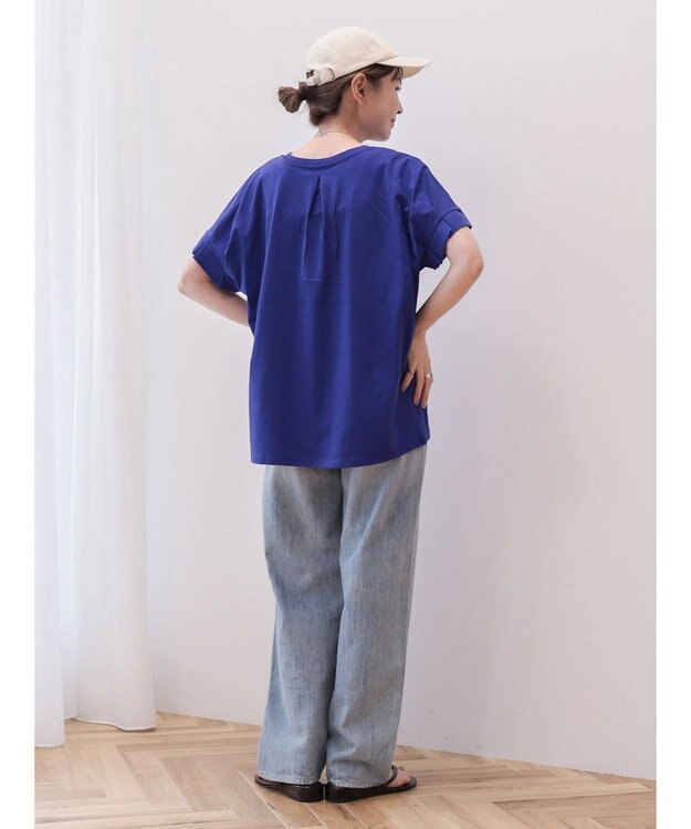 AMERICAN HOLIC 接触冷感袖タックカットプルオーバー Purple