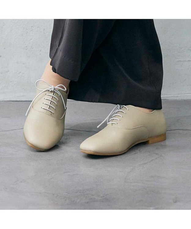 ing <ing>【WEB限定】ゴム紐レースアップシューズ オーク