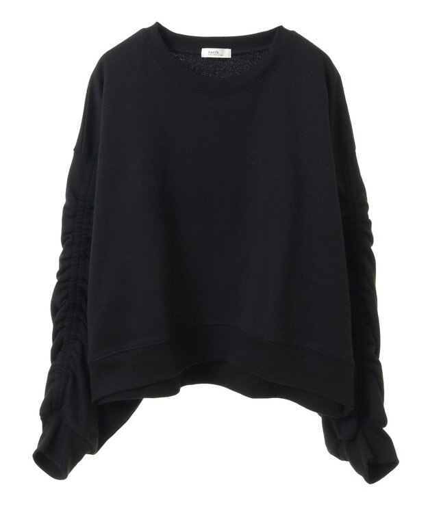 earth music&ecology ドロストスリーブスウェット Black