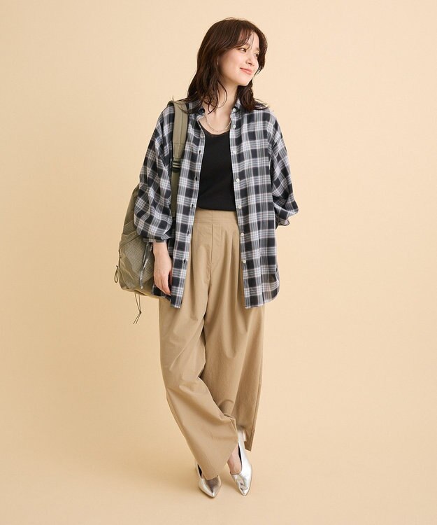 Green Parks ツータックイージーパンツ Beige