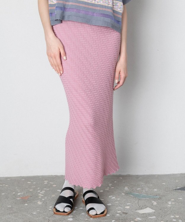 TRICOTE ジグザグスカート 72PINK