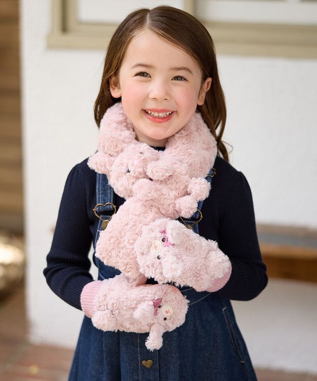 ANY KIDS アニマルモチーフミトン ウサギ